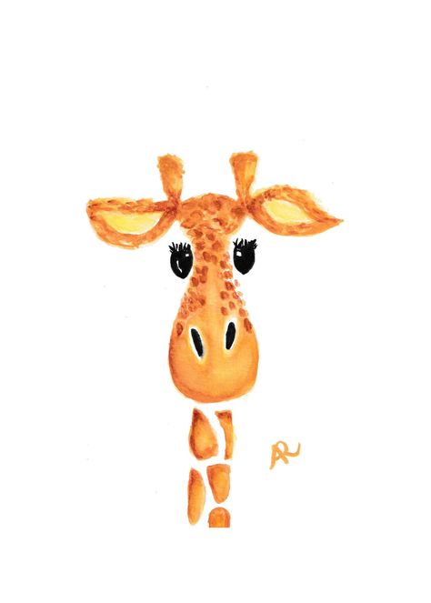 This adorable enchanted giraffe is a print of one of my original watercolors. It makes a great gift or addition to a child's bathroom, room, or nursery. Mix and match with my other animal prints for easy and affordable wall art that will look expensive. When you purchase Artpactful art you also give back. 10% of all sales go to local art and animal organizations - Falls Church Arts and Lucky Dog Rescue. Thanks for supporting us all! ► PLEASE NOTE This listing is for Digital PDF file downloads on Watercolour Giraffe Easy, Cute Things To Watercolor Easy, Giraffe Watercolor Painting Easy, Watercolour Animals Simple, Easy Watercolor Dog, Watercolor Art Animals Easy, Watercolor Outlines Printable, Bathroom Watercolor Art, Watercolor Inspirations Easy