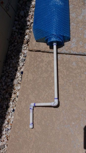 Picture of Install an end cap on one end and a threaded adapter on the other Pool Seats In Water Diy, Above Ground Pool Solar Cover Reel Diy, Solar Cover Reel Above Ground Pool, Diy Solar Cover Reel Above Ground Pool, Diy Pool Cover Reel, Solar Cover Reel Diy, Pool Cover Holder Diy, Above Ground Pool Cover Reel, Ideas De Piscina