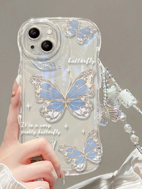 Cocktail Dress Curvy, Butterfly Charm Bracelet, Blue Things, Bling Phone Cases, Blue Phone Case, Girly Phone Cases, Pretty Iphone Cases, Pretty Phone Cases, Apple Phone Case