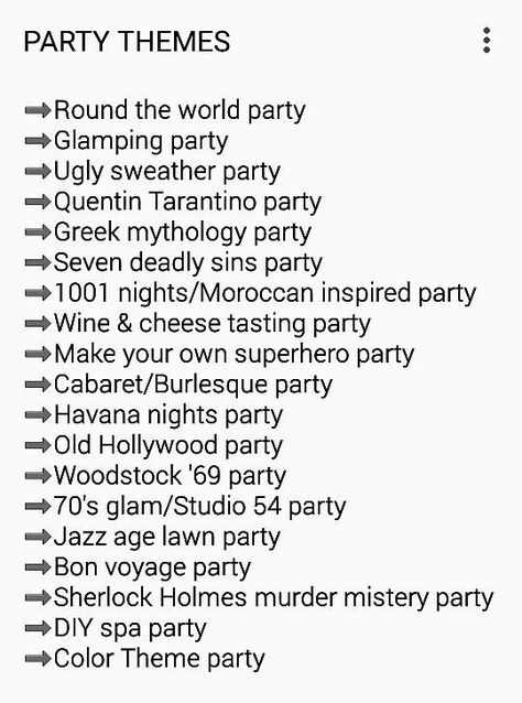 Hosting a party can be a fun and exciting way to celebrate special occasions and create lasting memories with friends and familyPlanning a party can be a daunting taskbut with the right tips and... Ideas For Themed Parties, Small Party Themes, Bday Themes Aesthetic, Party Themes For Adults Birthday, Party Theme Ideas 18th, Why Is This In My Closet Party Theme, List Of Party Themes, Ideas For Birthday Party Theme, Funny Bday Party Themes