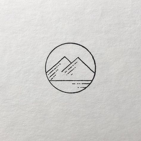 Mountains Minimalist, Drawing Mountains, Minimalist Drawing, Tattoo Girls, Mountain Tattoo, Small Drawings, Waves Tattoo, Pencil Art Drawings, Mini Drawings