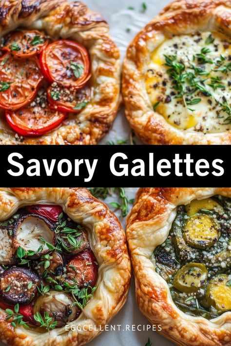 If you are craving a rustic and delightful dish, savory galettes make a perfect meal. These freeform French tarts are filled with a variety of savory ingredients like cheese, vegetables, and meats. #galettes recipe savory #mini savory galettes #galettes #galettes recipe #galettes bretonnes #galettes quinoa #galettes vegan # Galette Recipe Savory, Breakfast Galette, Vegan Galette, French Tarts, Egg Breakfast Recipes Easy, Prime Rib Dinner, Cheese Vegetables, Vegetable Tart, Breakfast Recipes Easy Quick