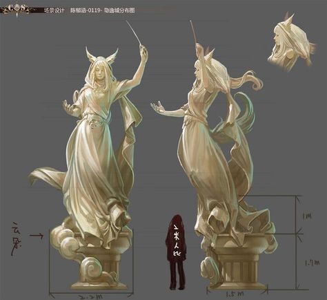 Props Concept, Putao, Cyberpunk City, Goddess Statue, Environment Design, Environment Concept Art, Portrait Inspiration, Environmental Art, Character Design Inspiration