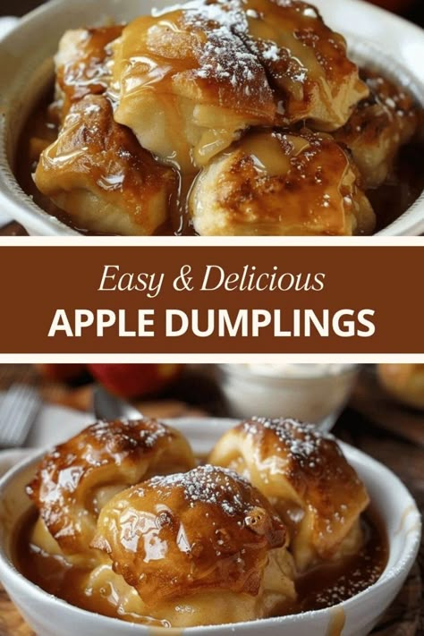 Apple Dumplings Recipe Apple Pie Dumplings, Apple Dumplings Recipe, Flaky Buttermilk Biscuits, Easy Apple Dumplings, Apple Dumpling Recipe, Apple Dumpling, Pie Pastry, Frozen Dumplings, Lemon Blueberry Bread