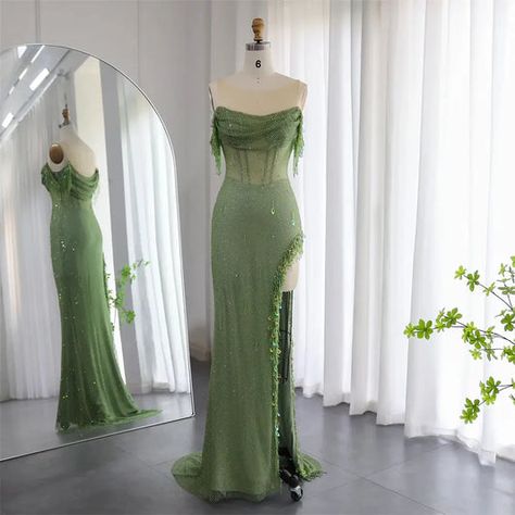 Green Evening Dresses, Dresses Orange, Rich Fashion, Green Evening Dress, Dress Drawing, فستان سهرة, Prom Gown, Dress 100, Corset Dress