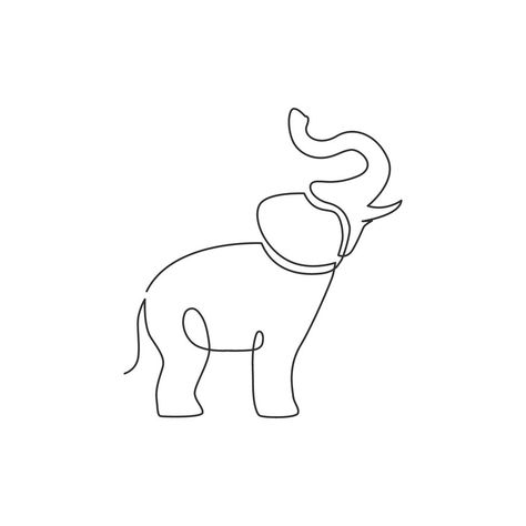 Line Tattoo Elephant, Small Elephant Tattoo Outline, Fine Line Elephant Family Tattoo, Single Line Elephant Tattoo, Line Drawn Elephant Tattoo, Indian Elephant Tattoo, Elephant Line Drawing, Simple Elephant Tattoo, Iphone Backgrounds Nature