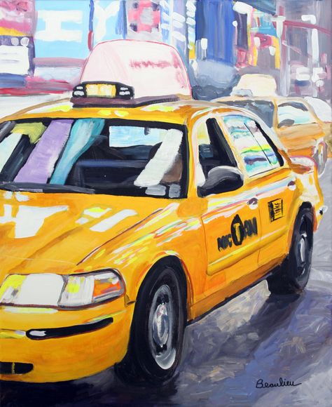 Taxi Painting, Zine Ideas, New York Illustration, Drawing Ideas, Painting Ideas, Christmas Ideas, Art Ideas, Mood Board, Color Palette