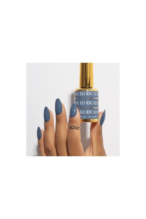 LIKO DND DC, Nail Polish, Nail Gel, Goodie Bag, DND DC321 Dnd Goodie Bag Gel Polish, Dark Fall Almond Nails, Dnd Blue Gel Polish, Fall Almond Nails, Dnd Gel Nail Polish, Dnd Nail Polish, Simple Fall Nails, September Nails, Dnd Gel Polish