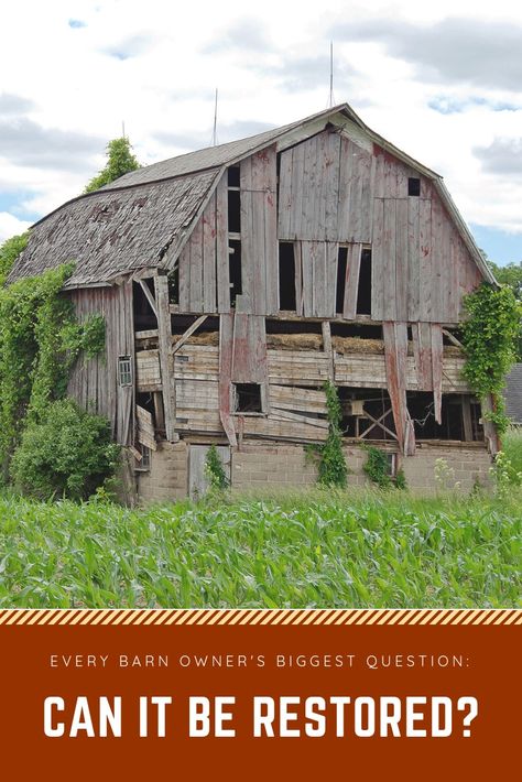 Barn Restoration Ideas, Barn Renovation Ideas, Old Barns Rustic, Renovated Barns, Old Barn Restoration, Barn Makeover, Barn Colors, Converted Barn Homes, Homestead Projects