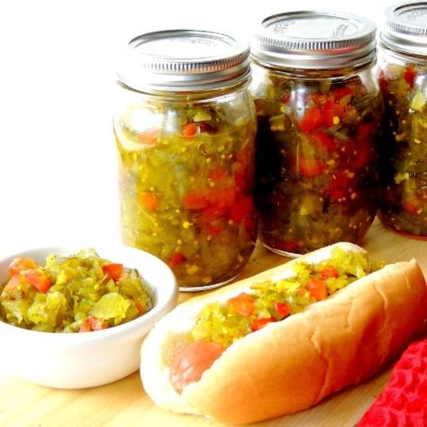 Spicy Pickle Relish, Jarring Recipes, Spicy Relish, Pickle Relish Recipe, Pickled Beet Salad, Freezing Recipes, Spicy Pickle, Jalapeno Relish, Red Onion Recipes