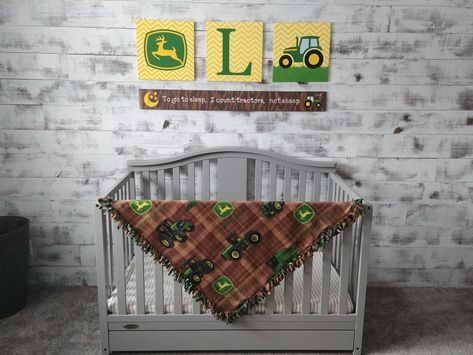 Farm Boy Room, Deer Themed Nursery, John Deere Nursery, Deer Bedroom, Tractor Nursery, John Deere Baby, Cozy Baby Room, Deer Nursery, Baby Room Inspiration