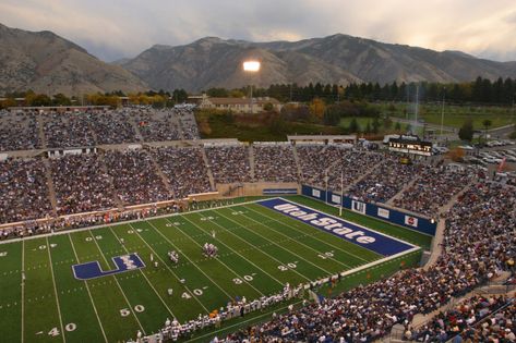 Stadium Architecture, Utah State University, Off Campus, Football History, Utah State, Football Stadiums, First Job, Fast Forward, School College