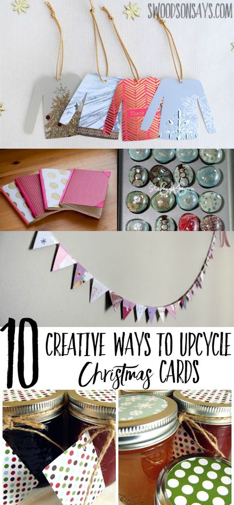 Don't throw away all those beautiful Christmas cards, upcycle them! See 10 creative ways to reuse Christmas cards for crafts. #christmascrafts #christmascards #christmascardupcycle Reuse Christmas Cards, Upcycle Christmas, Sewing Christmas, Upcycling Projects, Beautiful Christmas Cards, Handmade Beauty Products, Upcycle Projects, Diy Hanging, Upcycled Crafts