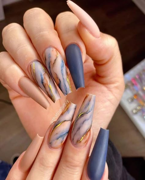 Tapered Square Nails, Marble Nail Designs, Marble Nail, Fall Acrylic Nails, Summer Acrylic Nails, Nail Nail, Marble Nails, Acrylic Nails Coffin, Coffin Nails Designs