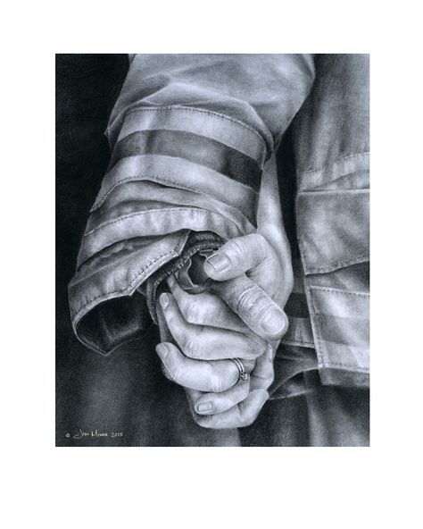 "Commitment" by Artist Jodie Monroe! Shows the emotional and lasting bond of… Firefighter Couple Pictures, Firefighter Couple, Firefighter Girlfriend, Firefighter Art, Firefighter Wedding, Firefighter Pictures, Firefighter Emt, Firefighter Love, Firefighter Quotes