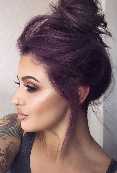 Hair Color Plum, Plum Hair, Hair Color Options, Lavender Hair, Hair Color Purple, Hair Color And Cut, Grunge Hair, Hair Dos, Purple Hair