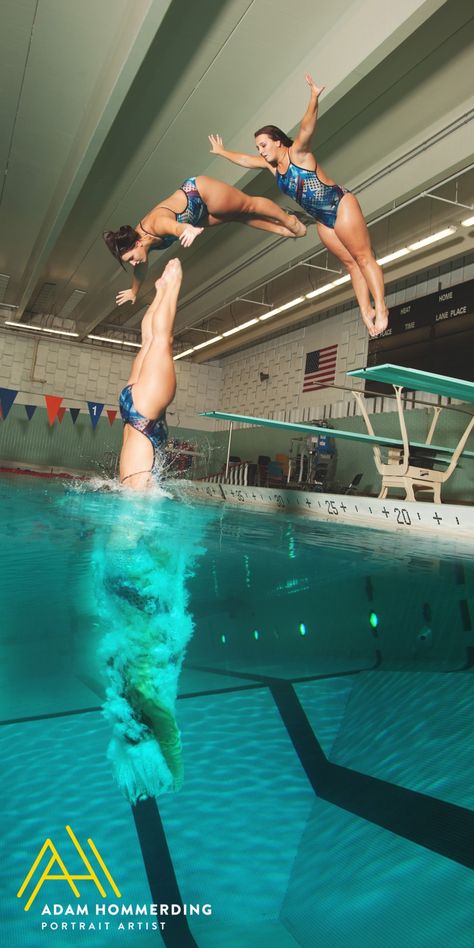 Senior Diving Photo Composite / Adam Hommerding Photography - Monticello MN Swimming Senior Pictures, Sports Poses, Olympic Diving, High Diving, Diving Quotes, Diving Springboard, Swimming Pictures, Women's Diving, Swimmers Life