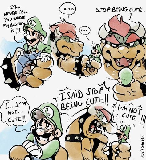 Luigi Bowser, Mario Comics, Mario Funny, Nintendo Mario Bros, Mario Y Luigi, Mario Fan Art, Super Mario And Luigi, Mario Games, Nintendo Characters