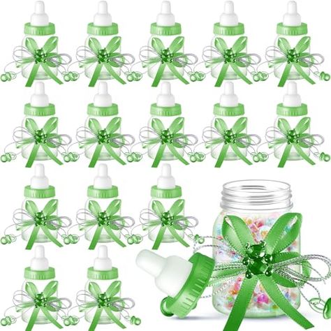 Infant Bottles, Shower Bottles, Mini Milk Bottles, Winter Wonderland Baby Shower, Baby Shower Candy, Mini Milk, Candy Gift Box, Candy Packaging, Candy Party Favors