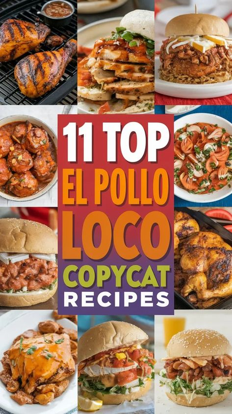 Oozing with flavor and spices, these 11 El Pollo Loco copycat recipes will transport you to the Mexican-inspired grill without leaving your kitchen. El Pollo Loco Chicken Marinade Copycat Recipes, El Pollo Loco Copycat Recipes, El Pollo Loco Recipes, Copycat El Pollo Loco Chicken, Homemade Pollo Loco, El Pollo Loco Chicken Marinade, El Pollo Loco Chicken Recipe, Pollo Loco Recipe, Pollo Loco Chicken Recipe