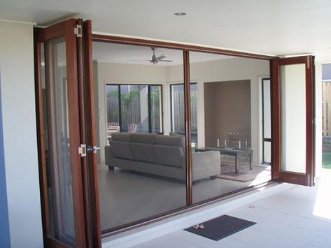 Retractable Fly Screens Brisbane | Bifold Doors, French Doors & More | Fly Free French Doors With Screens, Retractable Screens, Balcony Doors, Retractable Screen, Fly Free, Style Deco, Buy Local, Diy Installation, Bifold Doors