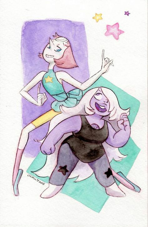 Fusion Dance, Pearl And Amethyst, Cristal Gems, Amethyst Steven Universe, Steven Uni, Pearl Amethyst, Steven Universe Fanart, Universe Art, Space Rock