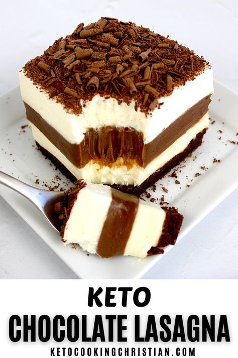 Chocolate Layer Dessert, Keto Quiche, Chocolate Lasagna, Breakfast Low Carb, Postre Keto, Keto Pancakes, Keto Cake, Keto Dessert Easy, Low Carb Sweets