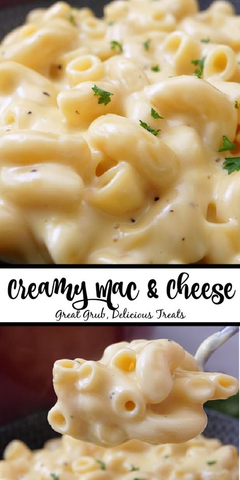 Creamy Mac and Cheese is absolutely so creamy, delicious and makes the perfect side dish that goes with almost any dish, and this recipe only uses 4-ingredients. Ultra Creamy Mac And Cheese, Macaroni And Milk, Best Creamiest Mac N Cheese, Crock Pot White Cheddar Mac And Cheese, Fluffy Mac And Cheese, Mac And Cheese With Queso Blanco, Creamettes Macaroni And Cheese, Mac And Cheese Recipe With Alfredo Sauce, Mac And Cheese Made With Cream Cheese