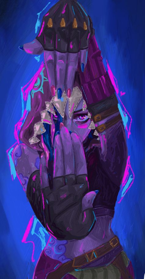 Ekko Arcane Middle Finger, Ekko Arcane Color Pallet, Ekko Arcane Wallpaper Aesthetic, Arcane Jinx Tattoo Design, Ekko X Powder Fanart, Arcane Art Wallpaper, Moikaloop Art, Jinx Wallpaper Arcane Aesthetic, Jinx Mural