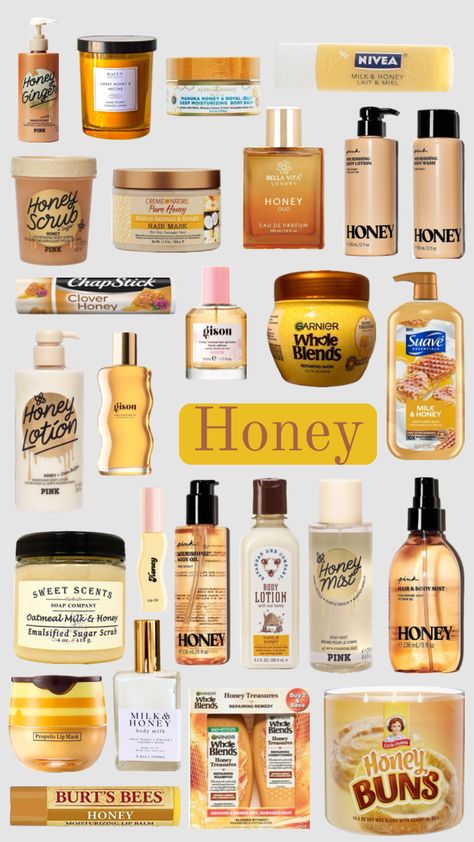 #bees #honey #sweet #yellow .. honey scents! 🍯🐝 Honey I Washed The Kids, Sweet Scent Combos, Honey Scented Perfume, How To Smell Like Milk And Honey, Honey Scented Products, How To Smell Like Honey, Smell Like Honey, Honey Perfume, Honey Lotion