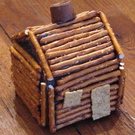 fun-for-kids-rainy-day-crafts-activities-best-ideas-13 Pretzel Log Cabin, Log Cabin Craft, Indoor Kids Crafts, Thanksgiving Unit Study, Pioneer Activities, Pioneer Crafts, Cabin Crafts, Indoor Kids, Rainy Day Crafts