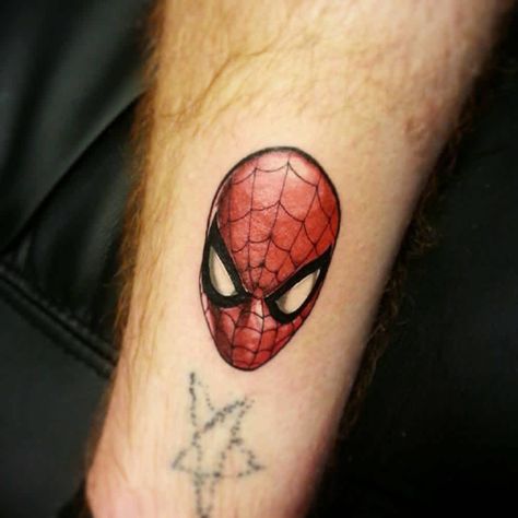 spiderman tattoo Spider Man Tattoo, Hulk Tattoo, Iron Man Photos, Spiderman Tattoo, Avengers Tattoo, Man Tattoo, Spiderman Face, Wild Tattoo, Marvel Tattoos