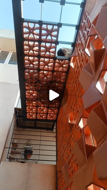 9,750 likes, 62 comments - friendsof_fabrication on April 5, 2023: "Clay roof jali work _ how to installation #clay #jali Friends of fabrication . . . . . . #clay #..." Clay Jali Elevation, Terracotta Blocks Facade, Terracotta Tiles Interior Design, Wall Tiles For Front Elevation, Jali Brick Design, Terracotta Tiles Wall, Clay Jali Design, Sky Roof Ceilings, Terracotta Design Interiors