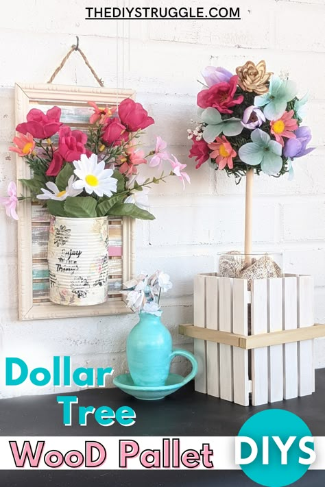 Dollarama Decor Ideas, Dollar Tree Wood Crate Crafts, Dollar Tree Mini Pallet Crafts Diy, Mini Pallet Ideas Diy Projects, Diy Wood Projects To Sell Easy Crafts Pallet Ideas, Mini Wood Crate Ideas, Dollar Tree Pallet Crafts, Dollar Tree Mini Crate Ideas, Mini Pallet Crafts