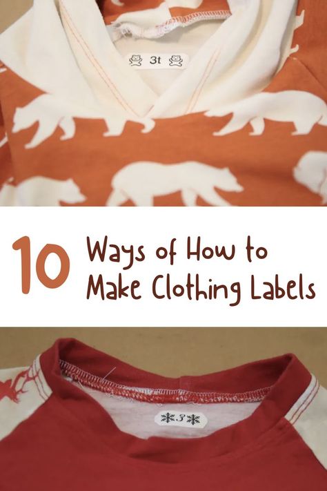 DIY Clothing Tags | 10 Ways of How to Make Clothing Labels Lables Idea Clothing, How To Make My Own Clothes, Clothing Label Ideas, Diy Clothing Tags, Clothing Tags Label, Sewing Labels Diy, Diy Clothes Labels, Diy Clothes Tags, How To Make Patches