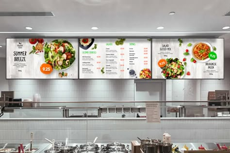 Best Digital Menu Board Pricing: $9.00 monthly (2023) - AIScreen Menu Design Layout, Menu Board Restaurant, Menu Signage, Menu Board Design, Cafe Display, Cafe Menu Design, Digital Menu Boards, Vintage Menu, Digital Menu