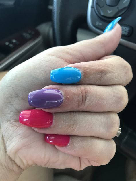 Subtle Bi Pride Nails, Bi Nails Designs, Bi Flag Nails, Bisexual Pride Nails Short, Bi Nails, Bi Pride Nails, Bisexual Nails, Flag Nails, Manicure Nail Designs