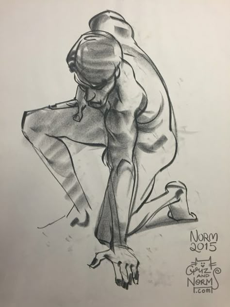 Figure Drawing 07/16/15 (part 2) Back to the Conte... - GRIZandNORM Griz And Norm, Croquis Drawing, Life Drawing Pose, Gesture Drawing Poses, Gesture Drawings, Human Figure Sketches, Male Figure Drawing, Human Anatomy Drawing, Human Figure Drawing