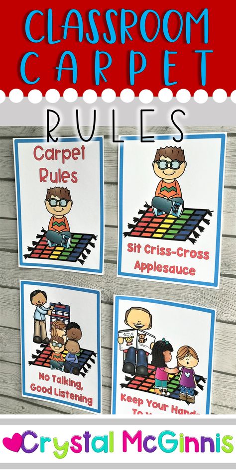 Small Group Activities Kindergarten, Preschool Class Rules, Kindergarten Classroom Rules, Kindergarten Rules, Preschool Classroom Rules, Behavioral Management, Rug Rules, Classroom Rules Printable, Classroom Carpet