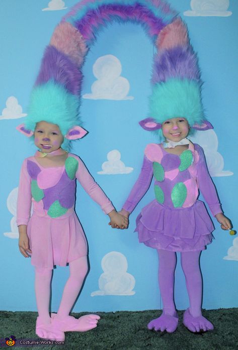 Trolls Halloween Costume Family Diy, Satin And Chenille Trolls Costume, Trolls Rock And Roll Costume, Trolls Halloween Costume, Trolls Group Costume, Trolls Costume, Trolls Dj Suki Costume Diy, Trolls Costume Adult, Troll Costume Diy