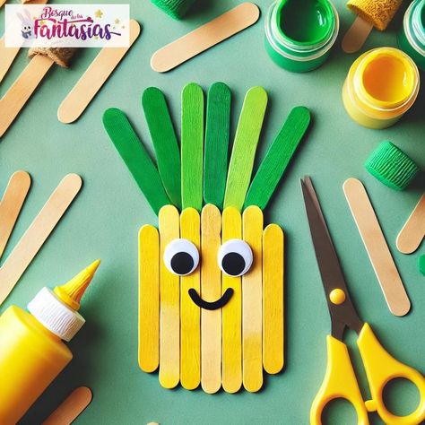 Ice Cream Stick Crafts, Macaroni Crafts, Lapbook Ideas, Ice Cream Stick Craft, Popsicle Art, Ice Cream Sticks, Kids Craft Room, Popsicle Crafts, Toddler Art Projects