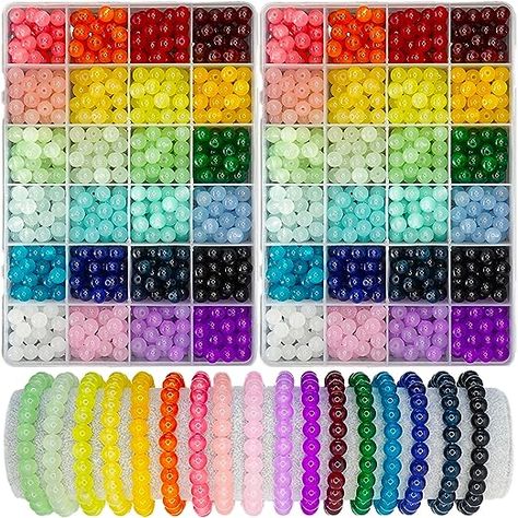 Pulseras Kandi, Bracelets Making, Crystal Bead Jewelry, Pulseras Diy, Bead Charms Diy, Beaded Boxes, Gelang Manik, Jewelry Making Kit, Bracelet Kits