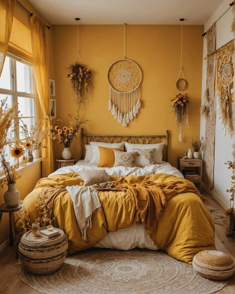 Boho Bed Room, Themed Bedroom Ideas, Boho Rooms, Kate Spade Bedding, Boho Bed, Simple Living Room Decor, Bedding Duvet Covers, Boho Style Bedroom, Hippie Lifestyle