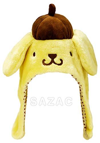 Sanrio Pompompurin (Pom Pom Purin) Fluffy Beanie Cap Soft Warm Winter Head wear SAZAC Pompompurin Hat, Pompompurin Stuff, Kawaii Shopping, Fluffy Beanie, Sanrio Pompompurin, Pom Pom Purin, Animal Pajamas, Hello Kitty Drawing, Head Wear