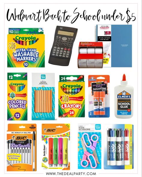 Walmart School Supplies, Walmart Essentials, High School Supplies, Crayola Pencils, Elementary School Supplies, School Supplies Elementary, Middle School Supplies, Abc School, Wolf Shifter