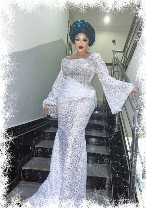 White Dry Lace Gown Styles Nigerian, Dry Lace Gown Styles, African Lace Styles Nigerian Fashion, Dry Lace Styles Nigerian, White Lace Styles In Nigeria, Dry Lace Styles, Dry Lace Styles Nigerian Outfit, Dry Lace Gown Styles Nigerian, White Lace Gown Styles Nigerian