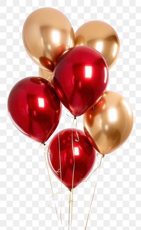 Balloon White Background, Red And Gold Balloons, Balloons White, Birthday Drinks, Game Download Free, Red Party, Red Balloon, Heart Balloons, Gold Balloons