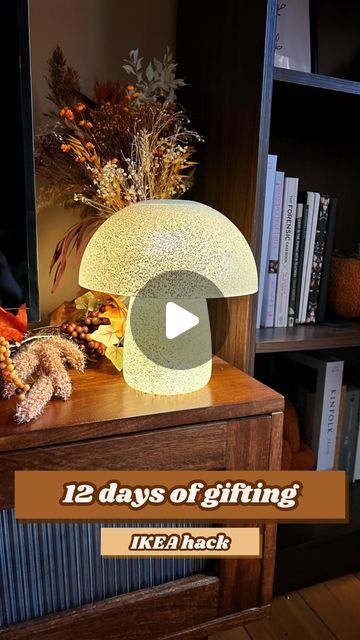 Annabelle | Woodwork, DIY & home decor on Instagram: "12 DAYS OF GIFTING BEGINS!!! Welcome to my new series where I’m gonna show you things you can make as Christmas gifts, for your loved ones or for yourself! We’re starting off strong with this no tools @ikeauk hack, the mushroom lamp! All you need is: • A karaff vase • A blanda bowl • Spray paint • A puck light It’s important for me to point out this isn’t my original idea, and it’s been done so many times I couldn’t figure out who the original creator was (tag them if you do!) it’s such a cute hack and honestly I’d be so happy if I got this for Christmas (my sister claimed this before I was even done shooting the final shot!) Tell me what you think, is there someone you know who’ll love this? Or maybe for yourself? I can’t wait t Woodwork Diy, Puck Lights, The Mushroom, Mushroom Lamp, Diy Lighting, Ikea Hack, New Series, Light Art, 12 Days