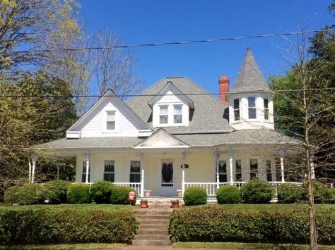 1918 Victorian - Beautifully Restored Victorian Style in North Wilkesboro in North Wilkesboro, North Carolina Wilkesboro North Carolina, Victorian Home Ideas, Victorian Mansions, Southern Homes, Fancy Houses, Victorian Architecture, Wrap Around Porch, Historic Home, Abandoned Houses