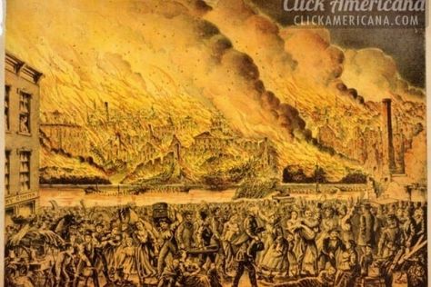 The Great Chicago Fire, as the horror happened in 1871 - and a look back from 100 years later - Click Americana Great Chicago Fire, The Great Fire, Chicago Tribune, Chicago Fire, Homeland Security, West Side, Large Picture, Vintage Barbie, Vintage Images